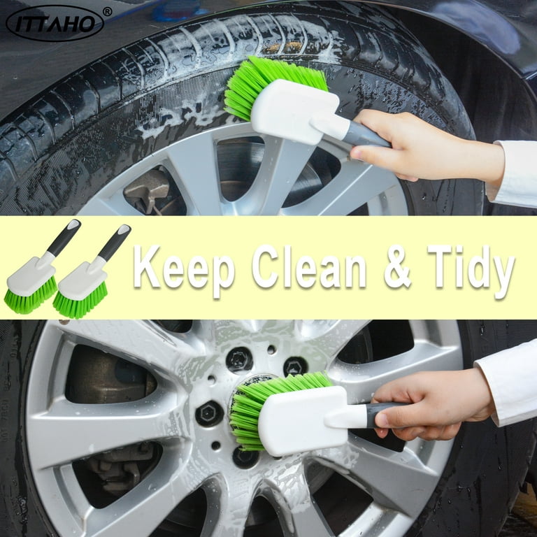 Soft Bristle Car Wheel Cleaning Brush Vehicle Tire Rims Detailing Long  Handle Brushes Dust Remover Car Maintenance Tool - AliExpress