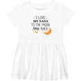 thumbnail image 3 of Inktastic I Love My Nana to the Moon and Back Girls Baby Dress, 3 of 5