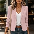 thumbnail image 5 of QIYAGBSA Blazer for Women Soft Slim Fit Notched Lapel Two Button Long Sleeve Fall Casual Office Outerwear Lightweight Layer for Cool Days Everyday Wear (Pink, XL), 5 of 9