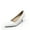 WHITE-PAT, variant on BURUDANI Womens Low Heel Stiletto Pump Shoes Round Toe Slip On Dress Work Party Shoes
