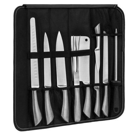 007 Stainless Steel Case - Best Choice Products 9-Piece Heavy Duty Stainless Steel Home Kitchen Knife Cooking Tools Set w/ Knives, Utensils, Sharpener, Easy-Grip Handles, Zip-Up Storage Case - Black