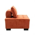 thumbnail image 4 of Williamspace Accent Sofa Chair,Upholstered Leisure Lazy Chair,Modern Square Floor Sofa Single Couch with Removable Pillow for Living Room Bedroom,Orange, 4 of 7