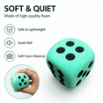 thumbnail image 3 of Gqtwoy Big Foam Dice for Games, Soft EVA for Table Games, EVA Dice for Party Props, Green Dice, 3 of 6
