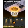 thumbnail image 3 of JOFIOS Luces solares para valla, paquete de 8, 50 lúmenes, luces solares para valla exterior con 12 modos, luces solares LED con brillo de color RGB, luces solares impermeables para exteriores, para p, 3 of 5