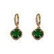 thumbnail image 1 of Pendientes Yashi Flor de Circonita Esmeralda Real Chapados en Oro, 1 of 5
