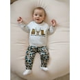 thumbnail image 3 of Rovasas Baby Boy Fall Outfit Reindeer Letter Long Sleeve Sweatshirt Camo Pants, 3 of 9