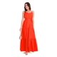 thumbnail image 2 of Mujer Verano Bohemio Floral Casual Abrigo Cuello en V Ruffle Cap Cinturón sin mangas A-line Dobladillo plisado Swing Midi Sun Dress, Red, 2xl Feliz Sencillez, 2 of 4