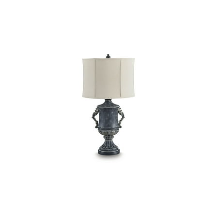 Signature Design by Ashley Morvanford Table Lamp, Antiqued Black, 31" Tall, Traditional Accent Lighting