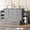 Light Gray, variant on CKEASEAN 93.5" Queen Size Wooden Modern Murphy Bed, Hideaway Folding Platform Bed Frame with Storage Cabinet & Drawer, Multi-Function Wall Beds with Open Shelves for Small Space, Easy Assembly