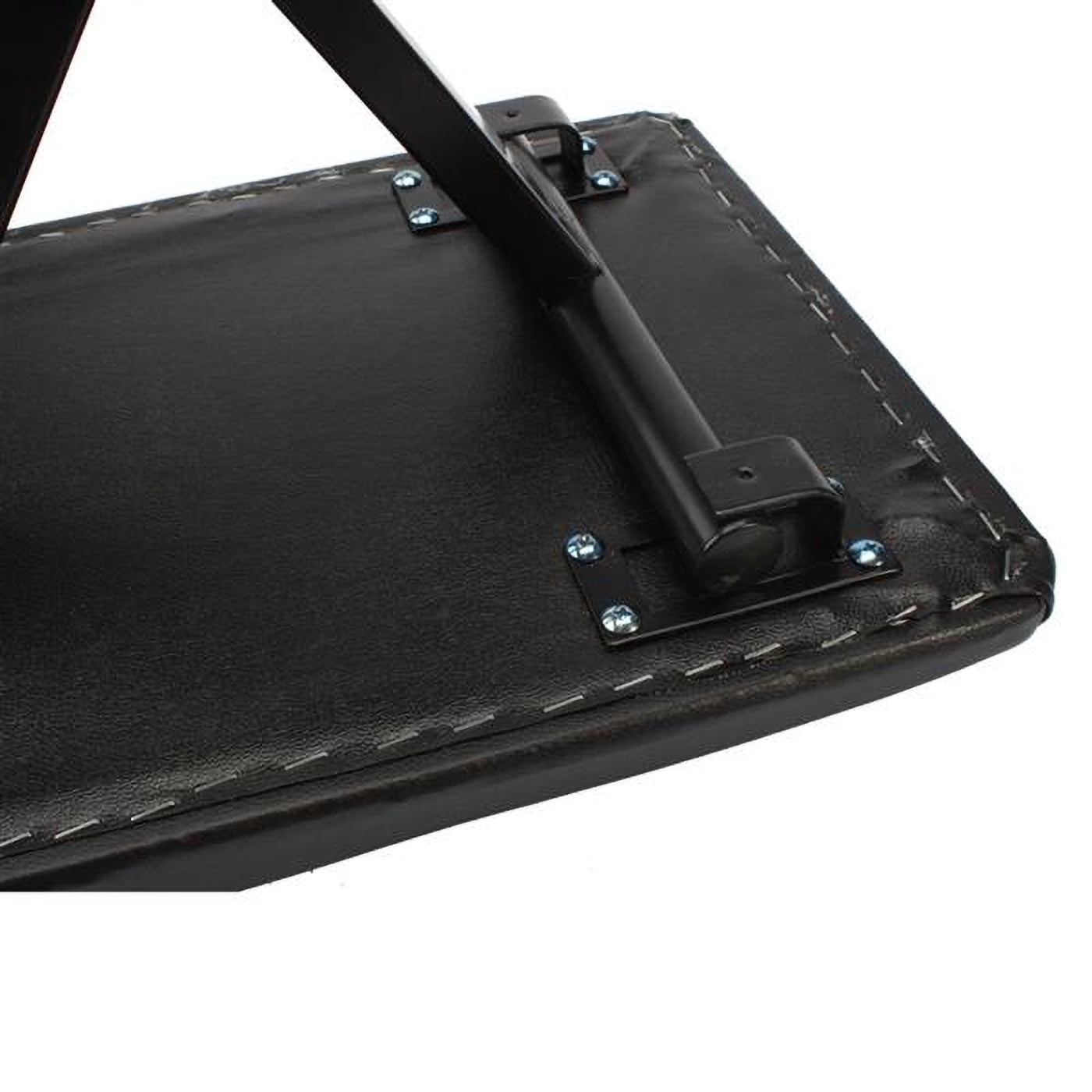 Asunby Adjustable Folding Piano Keyboard Bench, Leather Padded X-Style Performance Stool, Foldable Music Seat Chair for Home Stage, Black Instrument Accessories