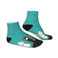 thumbnail image 6 of Salouo Cute Cat Paw And Dog Pattern Unisex Middle Tube Socks,Middle-Finger Knee High Socks Over The Calf Tube Stocking Crew Stockings for Women and Men Tube Socks, 6 of 8