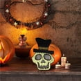thumbnail image 4 of Adorno De Halloween Led De Madera Esqueleto De Dibujos Animados Linterna Fantasma Decoración Linda Del Festival Esqueleto Seguro Para Barra De Halloween Interior Moyic HA012828-00, 4 of 7