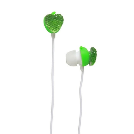 Apple of my Eye Heart Earbud Headphones- Green | Walmart Canada