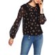 thumbnail image 1 of Blusa tipo jersey 1.STATE negra con adornos de croché para mujer pequeña, 1 of 1
