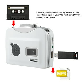 ametoys Portable USB Cassette Player Transparent Cassette Tape Player USB  Cassette Capture with USB2.0 Port 
