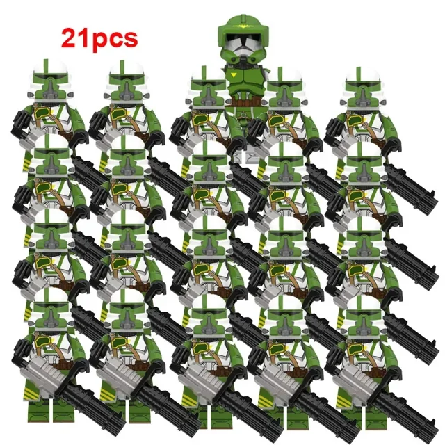 Juguetes calientes 21 piezas nuevos bloques de Star Wars Doomsday Commander Soldies 501st Legion Trooper bloques compatibles Rex Brick Wars figuras de juguete