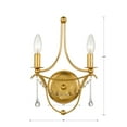 thumbnail image 3 of Crystorama Metro 14 1/2"H Antique Gold 2-Light Wall Sconce, 3 of 7