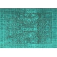 thumbnail image 1 of Ahgly Company Machine Washable Indoor Rectangle Persian Turquoise Blue Traditional Area Rugs, 3' x 5', 1 of 4
