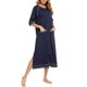 thumbnail image 3 of Lucakuins Camisón para Mujer, Manga Corta con Cremallera Abertura Camisón Largo Ropa de Dormir Loungewear Lucakuins moda, 3 of 6