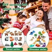 Lzvxtym Woodland Animals Craft Kit DIY Sewing Felt Plush Animals Kids Educational Toys Sewing Set for Girls Boys Gift