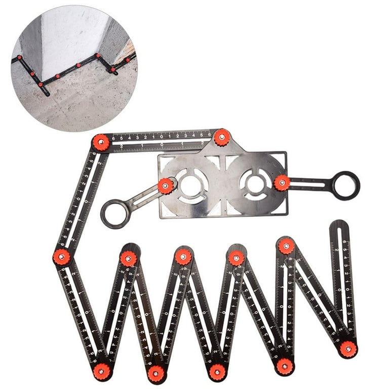 Adjustable Multi Angle Measuring Ruler Tile Tools Template