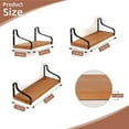 Crzdeal Floating Shelves Set of 3 Wall Mounted Wooden Floating Shelves