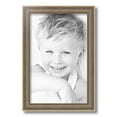 thumbnail image 2 of ArtToFrames 11" x 17" Aged White Gold Picture Frame, 11x17 inch Silver Wood Poster Frame (WOM-2036), 2 Pack, 2 of 7