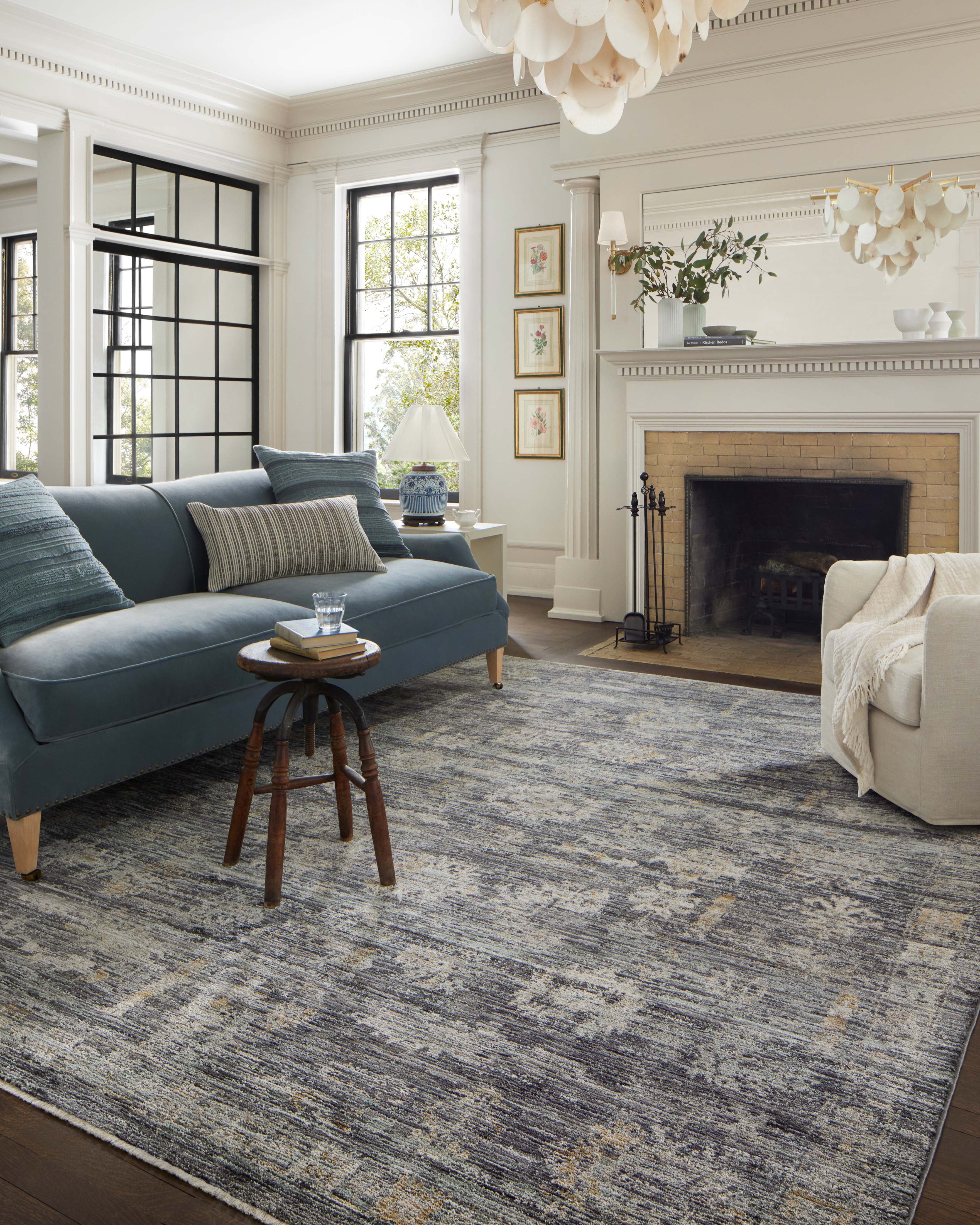 Jean Stoffer x Loloi Katherine Ink / Jade 2'-3" x 3'-10" Accent Rug