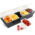 thumbnail image 6 of CNCEST Condiment Dispenser Tray w/ Cover Strip Ice Cooled Fruit Box ,for Restaurant Buffet and Bar / Picnic Refrigerator Barbecue Summer Carnival (5 grids), 6 of 8