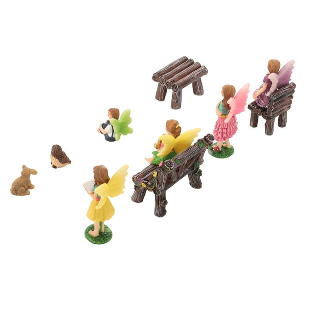 Statue de Fée Fleur, Statue de Fée de Jardin Vintage Pratique 10 Pcs pour Gazon