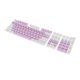 thumbnail image 4 of Juego de teclas de teclado mecánico 108 piezas Teclas de teclado Fácil de instalar Teclas retroiluminadas de dos colores para teclados mecánicos 104 Blanco Púrpura Claro CUTICAT Teclas, 4 of 8