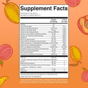 (3 pack) MaryRuths Liquid Multivitamin + Hair Growth with Biotin 10000MCG, Lustriva, Vegan Gluten-Free, Peach Mango Flavor, Adults Ages 18+, 15.22 fl oz