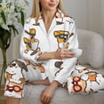 thumbnail image 6 of Pofeuu Corgi Dog2 Print Womens Pajamas Set Long Sleeve Sleepwear Button Down Nightwear Soft Pj Lounge Sets Button Down Pajamas Women-XX-Large, 6 of 7