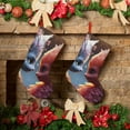 thumbnail image 6 of Lsque Cute Red And White Elf Pattern 18 Inch Christmas Stockings, Festive Holiday Stocking for Christmas Decorations Holiday Decor, 6 of 7