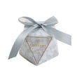 thumbnail image 1 of Ounissouiy Caja de dulces con lazo de 50 Uds., cajas de recuerdo de boda, bolsas de regalo, suministros octogonales portátiles para invitados, Kits de decoración para fiestas Gris, 1 of 6