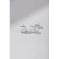 thumbnail image 2 of SilverCloseOut Sterling Silver Round White Opal Stud Earrings, 2 of 5