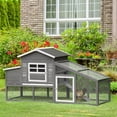thumbnail image 2 of PawHut 79" Wooden Chicken Coop, Outdoor Hen House, 2 of 10