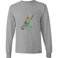 thumbnail image 3 of Inktastic Mardi Gras Crayfish Artsy Long Sleeve T-Shirt, 3 of 5