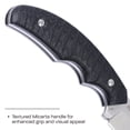 thumbnail image 3 of CRKT Burrower Everyday Carry Fixed Blade Knife with Sheath: D2 Steel Plain Edge Blade, Black & Gray Micarta Handle, 3610, 3 of 6