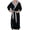 Black, variant on Warm Fuzzy Hooded for Man Winter Fall Spaghetti Strap Velour Color Block Hood Pajama Pjs Robe Robe Mens 2026