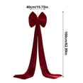 thumbnail image 4 of JHEHF Christmas Tree Decoration Large Red Bow Tie Long Ribbon Oversized Holiday Decoration 15.7 X 63 Inch Big Ribbon Party Wall Decor for Room Door Xmas Tree Topper, 4 of 6