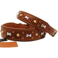 thumbnail image 2 of Large 21''- 25'' Soft Genuine Leather Beaded Padded Dog Puppy Collar  60AA219TN, 2 of 2
