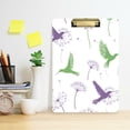 thumbnail image 2 of FORMRS Acrylic Clipboard with Low Profile Clip Standard A4 Letter Size, 12.5" x 9", Purple Birds, 2 of 8