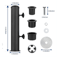 thumbnail image 2 of AMERTEER Support de Parapluie Tube Extérieur Extérieur Pierre Base de Tube de Parapluie Table Support de Tube de Parapluie Bricolage Baignoire de Parapluie, 2 of 5