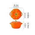 thumbnail image 3 of Fall Pumpkin Ceramic Bowl with Lid, Microwave & Dishwasher Safe Pumpkin Soup Bowl with Handle, Pumpkin Decor Storage Jar for Home Thanksgiving Halloween Party, Pumpkin Dish,Halloween (Orange), 3 of 6
