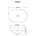 thumbnail image 3 of Ruvati 24 x 16 inch Semi-Recessed Drop-in Topmount Bathroom Sink Rectangular Ceramic, 3 of 6
