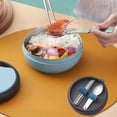 thumbnail image 1 of Boîte à Lunch Isotherme - Contenant Repas en Acier Inoxydable Incassable et Portable pour le Rangement des Aliments. Joint En, Bleu Clair, JKODE, 1 of 8