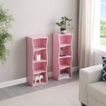 thumbnail image 7 of 71" Tall Narrow Bookcase with Storage Cabine,8 Tier Cube Bookshelf Display Shelf Stand for Home Office, Living Room,Pink, 7 of 7