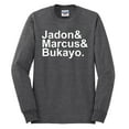 thumbnail image 2 of Wild Bobby, Jadon & Marcus & Bukayo, Sports, Men Long Sleeve Shirt, Heather Black, XX-Large, 2 of 5