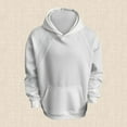 thumbnail image 2 of HXWCHs Men's Warm Hoodie Men's Solid Color Hooded Sweatshirt for Everyday Casual Wear with Comfort Fit White XXXL, 2 of 4